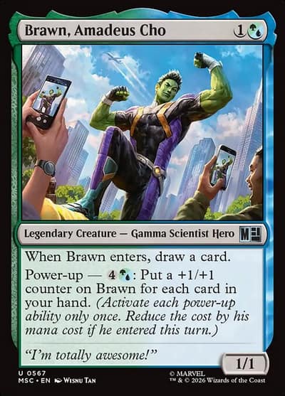 Brawn, Amadeus Cho 567 Marvel Super Heroes Commander Magic card