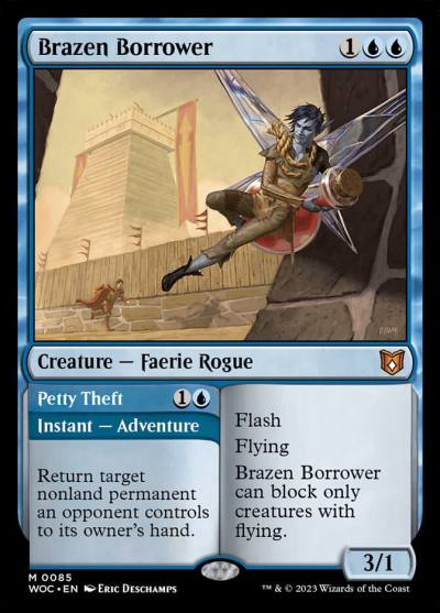 Brazen Borrower // Petty Theft WOC-85 Wilds of Eldraine Commander Magic card