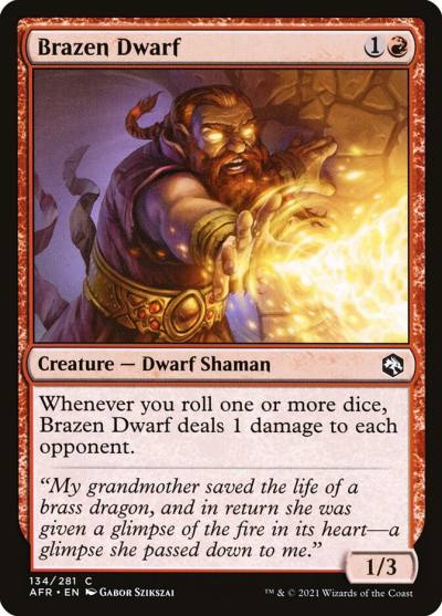 Brazen Dwarf 134 Adventures in the Forgotten Realms Magic card