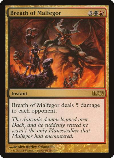 Breath of Malfegor PIDW-8 IDW Comics Inserts Magic card