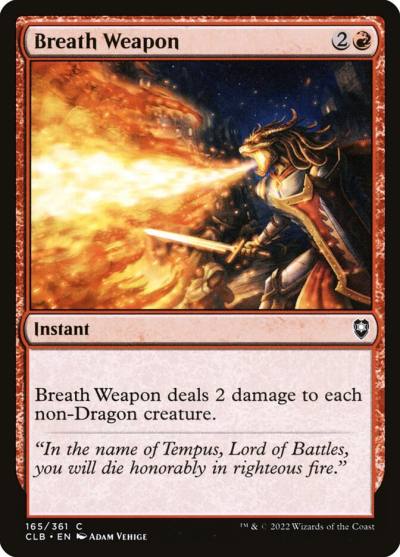 Breath Weapon CLB-165 Commander Legends: Battle for Baldur's Gate Magic card