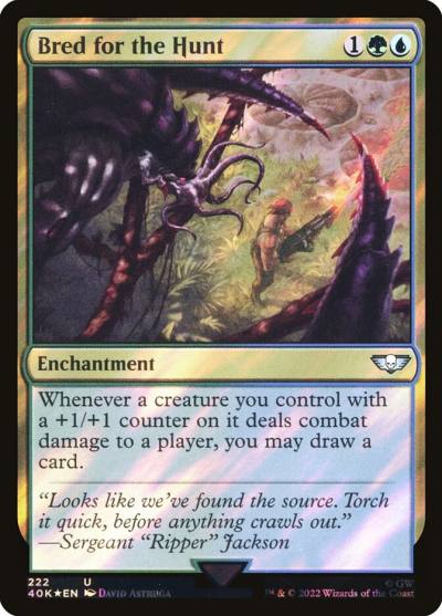 Bred for the Hunt 40K-222STAR Warhammer 40,000 Commander Magic card