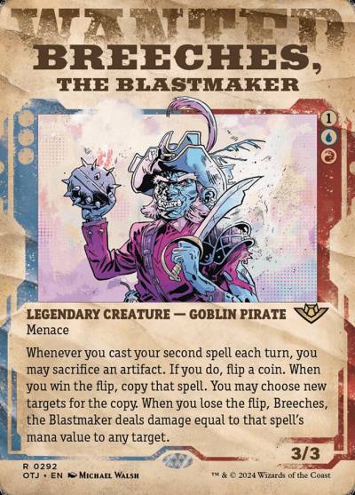 Breeches, the Blastmaker OTJ-292 Outlaws of Thunder Junction Magic card