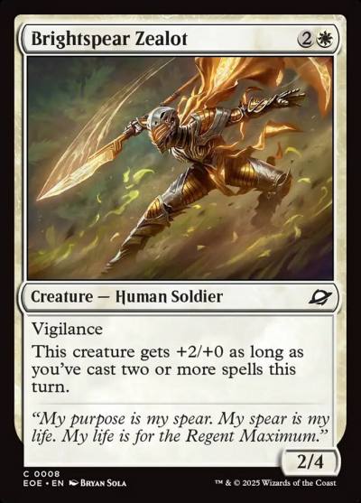 Brightspear Zealot 8 Edge of Eternities Magic card