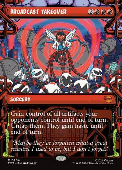 Broadcast Takeover TMT-234 Teenage Mutant Ninja Turtles Magic card