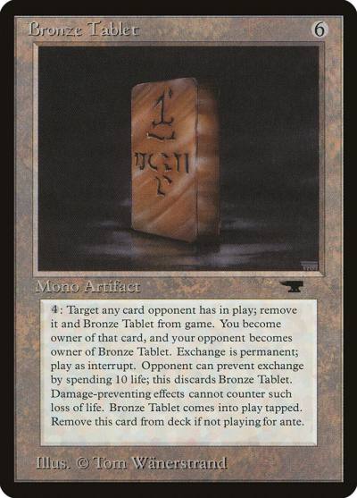 Bronze Tablet ATQ-42 Antiquities Magic card