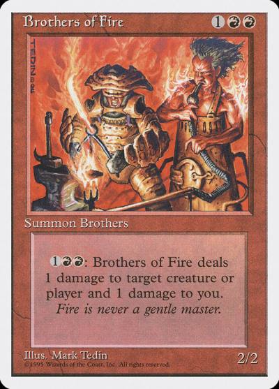 Brothers of Fire 4ED-179 Fourth Edition Magic card