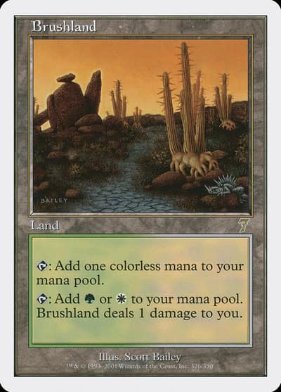 Brushland 7ED-326 Seventh Edition Magic card