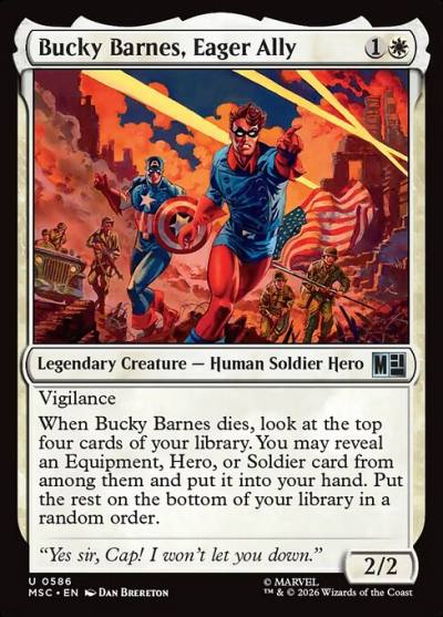 Bucky Barnes, Eager Ally MSC-586 Marvel Super Heroes Commander Magic card