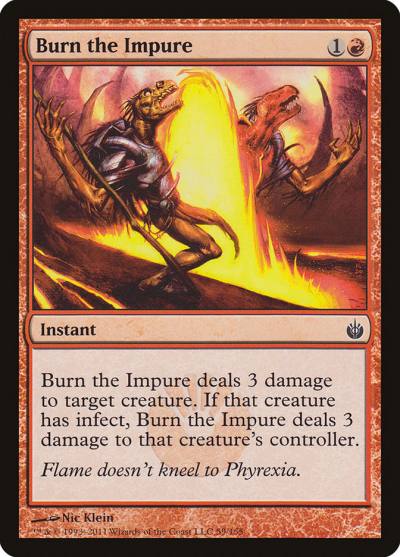 Burn the Impure MBS-59 Mirrodin Besieged Magic card