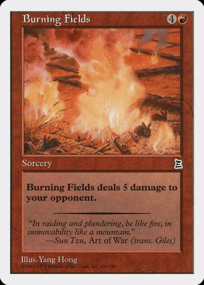 Burning Fields PTK-103 Portal Three Kingdoms Magic card
