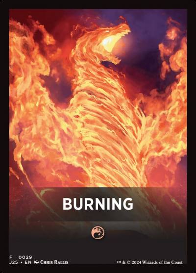 Burning FJ25-29 Foundations Jumpstart Front Cards Magic card