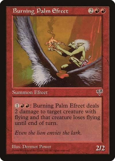 Burning Palm Efreet MIR-161 Mirage Magic card