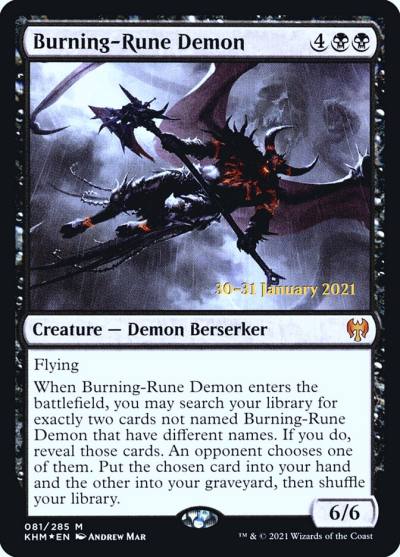 Burning-Rune Demon PKHM-81S Kaldheim Promos Magic card