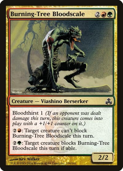 Burning-Tree Bloodscale 104 Guildpact Magic card