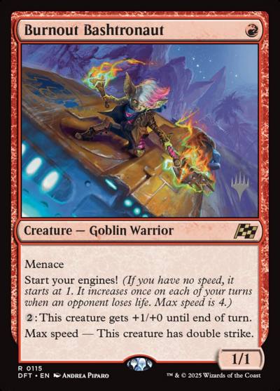 Burnout Bashtronaut PDFT-115P Aetherdrift Promos Magic card