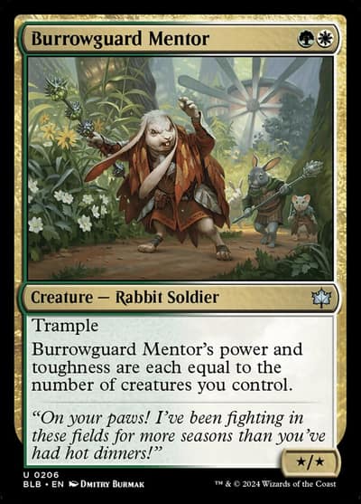Burrowguard Mentor 206 Bloomburrow Magic card