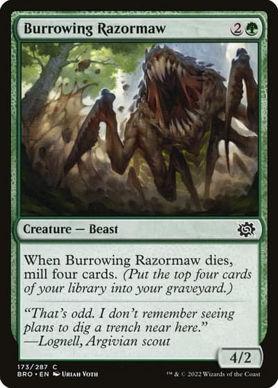 Burrowing Razormaw 173 The Brothers' War Magic card