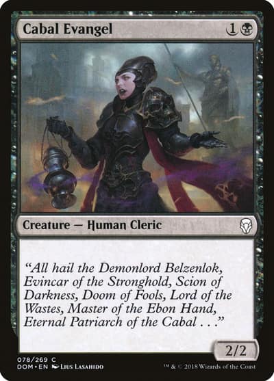 Cabal Evangel 78 Dominaria Magic card