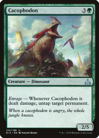 Cacophodon 123 Rivals of Ixalan Magic card