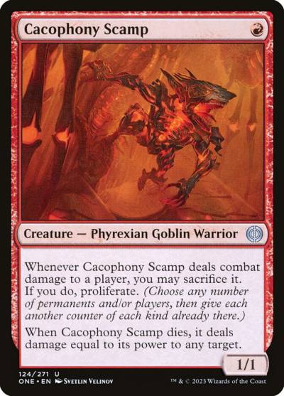 Cacophony Scamp 124 Phyrexia: All Will Be One Magic card