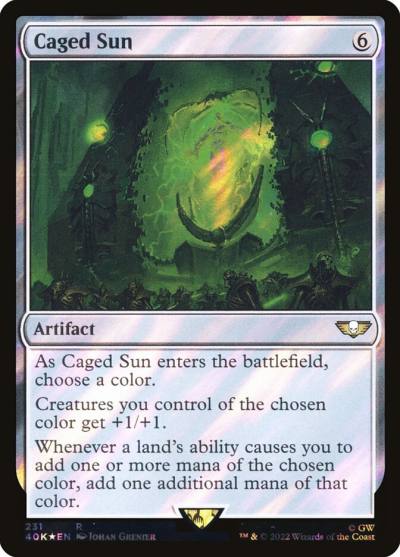 Caged Sun 40K-231STAR Warhammer 40,000 Commander Magic card