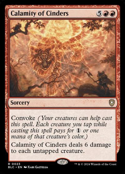Calamity of Cinders BLC-23 Bloomburrow Commander Magic card