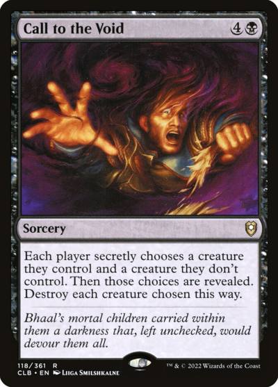 Call to the Void CLB-118 Commander Legends: Battle for Baldur's Gate Magic card