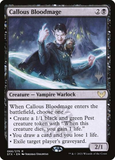 Callous Bloodmage PSTX-66P Strixhaven: School of Mages Promos Magic card