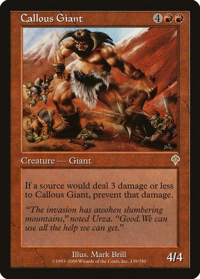 Callous Giant 139 Invasion Magic card