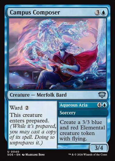Campus Composer // Aqueous Aria SOS-40 Secrets of Strixhaven Magic card