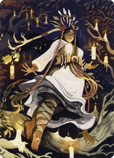 Candlegrove Witch // Candlegrove Witch AMID-76 Midnight Hunt Art Series Magic card