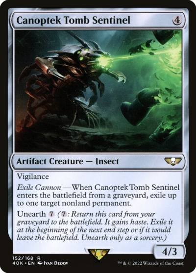 Canoptek Tomb Sentinel 40K-152 Warhammer 40,000 Commander Magic card
