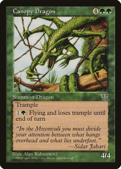 Canopy Dragon 209 Mirage Magic card