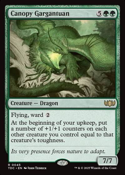 Canopy Gargantuan TDC-45 Tarkir: Dragonstorm Commander Magic card