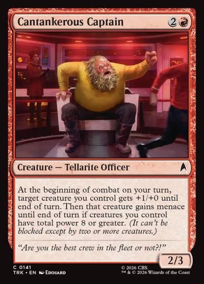 Cantankerous Captain TRK-141 Star Trek Magic card