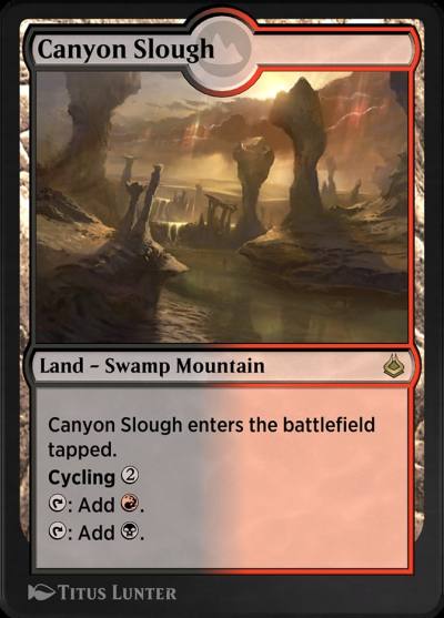 Canyon Slough AKR-284 Amonkhet Remastered Magic card