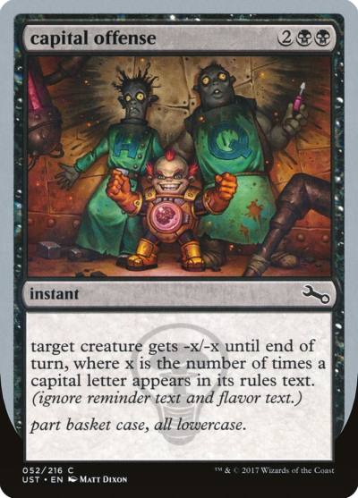 capital offense UST-52 Unstable Magic card
