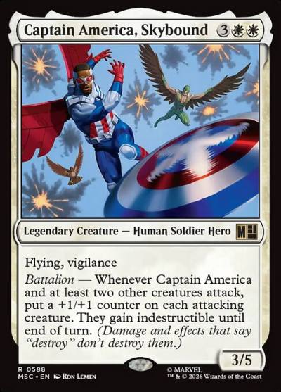 Captain America, Skybound MSC-588 Marvel Super Heroes Commander Magic card
