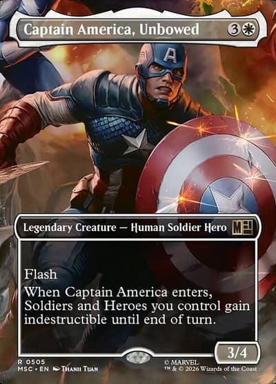 Captain America, Unbowed 505 Marvel Super Heroes Commander Magic card