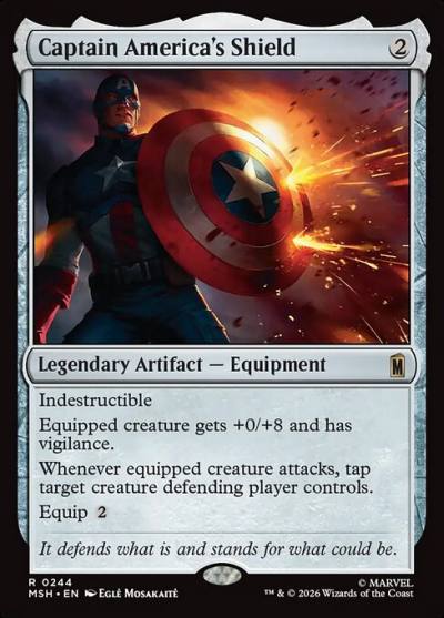 Captain America's Shield MSH-244 Marvel Super Heroes Magic card