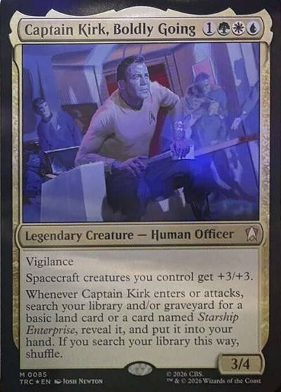 Captain Kirk, Boldly Going TRC-85 Star Trek Commander Magic card