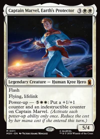 Captain Marvel, Earth's Protector MSH-11 Marvel Super Heroes Magic card