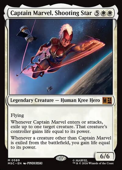 Captain Marvel, Shooting Star 589 Marvel Super Heroes Commander Magic card