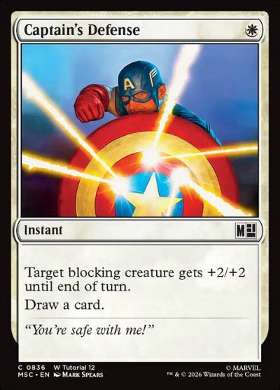 Captain's Defense MSC-836 Marvel Super Heroes Commander Magic card