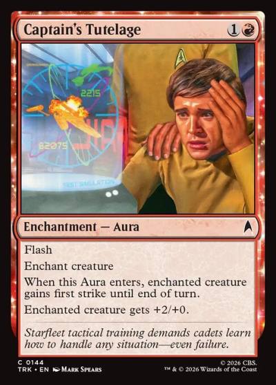 Captain's Tutelage TRK-144 Star Trek Magic card