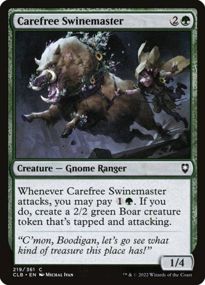 Carefree Swinemaster CLB-219 Commander Legends: Battle for Baldur's Gate Magic card