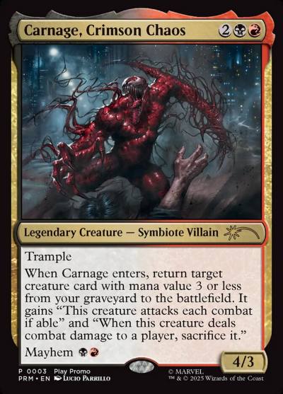 Carnage, Crimson Chaos PSPM-3B Marvel's Spider-Man Promos Magic card