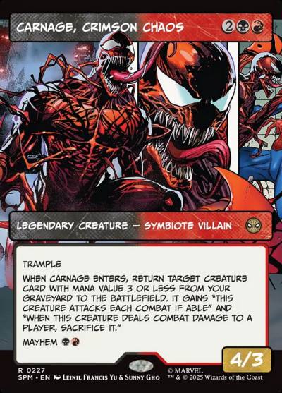 Carnage, Crimson Chaos SPM-227 Marvel's Spider-Man Magic card