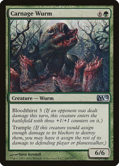 Carnage Wurm 168 Magic 2012 Magic card